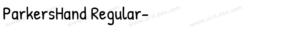 ParkersHand Regular字体转换